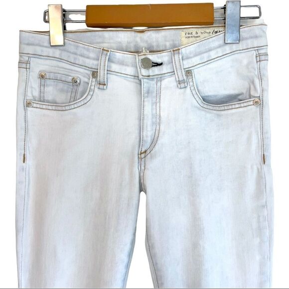 Rag & Bone Zipper Capri Light Wash Skinny Jeans - Picture 2 of 4